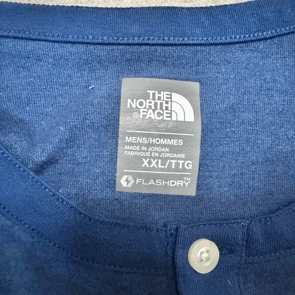 The North Face FlashDry Henley Long Sleeve Shirt Men’s XXL Blue Gorpcore Outdoor